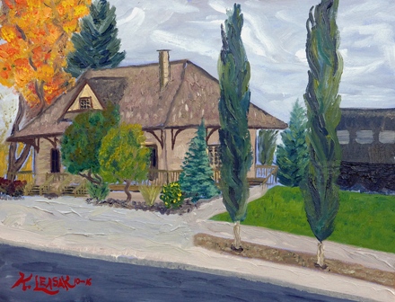 Highwood Museum - "en Plein Air" 14" x 18" Oil